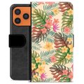 Étui Portefeuille Premium iPhone 17 Pro Max - Fleurs Roses
