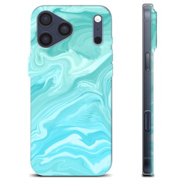 Coque iPhone 17 Pro Max en TPU - Marbre Bleu