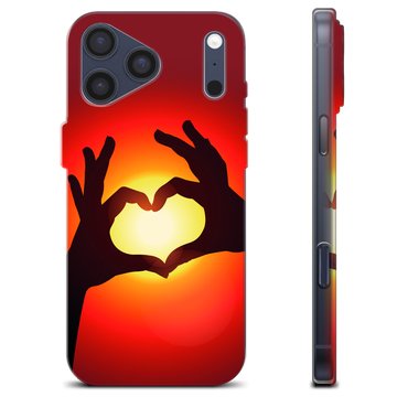 Coque iPhone 17 Pro Max en TPU - Silhouette de Coeur