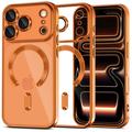 Coque iPhone 17 Pro Max Tech-Protect MagFlex - Compatible MagSafe - Claire / Orange cosmique
