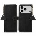 Étui Portefeuille iPhone 17 Pro Max en Cuir avec RFID - Noir