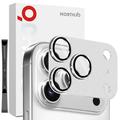 iPhone 17 Pro Northjo Protection complète de l'objectif de l'appareil photo en métal mat et verre trempé