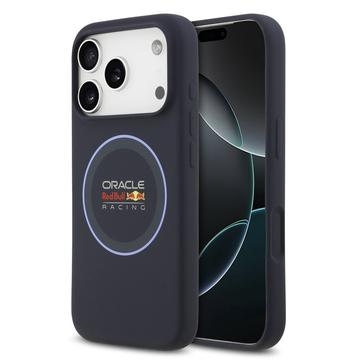 Coque silicone liquide iPhone 17 Pro Oracle Red Bull Racing Blue Ring - Compatible MagSafe - Marine