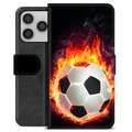 Étui Portefeuille Premium iPhone 17 Pro - Ballon Enflammé