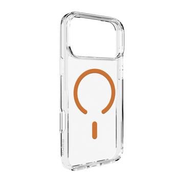 Coque hybride iPhone 17 Pro Puro Lite Mag - Orange / Transparente