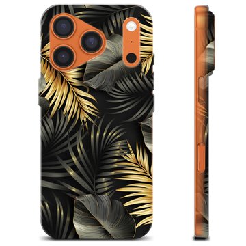 Coque iPhone 17 Pro en TPU - Feuilles Dorées