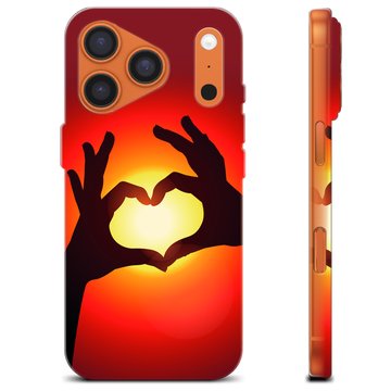 Coque iPhone 17 Pro en TPU - Silhouette de Coeur