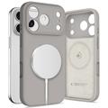 Coque iPhone 17 Pro en silicone liquide Tech-Protect - Compatible MagSafe - Gris pierre