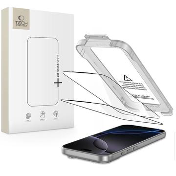 Protecteur d\'écran iPhone 17 Pro Tech-Protect Quick Set+ 2-Pack - Clair