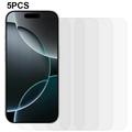 Protecteur d'écran iPhone 17 Pro en verre trempé - 9H - Case Friendly - 5 Pcs. - Transparente