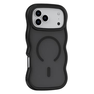 Coque hybride magnétique iPhone 17 Pro bord d\'onde - Noire