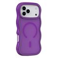 Coque hybride magnétique iPhone 17 Pro bord d'onde - Violete