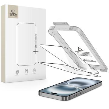 Protecteur d\'écran iPhone 17 Tech-Protect Quick Set+ 2-Pack - Clair