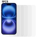 Protecteur d'écran iPhone 17 en verre trempé - 9H - Case Friendly - 5 Pcs.