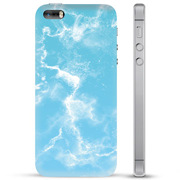 Coque Hybride iPhone 5/5S/SE - Marbre Bleu