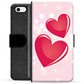 Étui Portefeuille Premium iPhone 5/5S/SE - Love