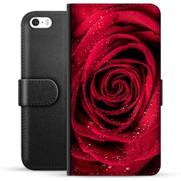 Étui Portefeuille Premium iPhone 5/5S/SE - Rose