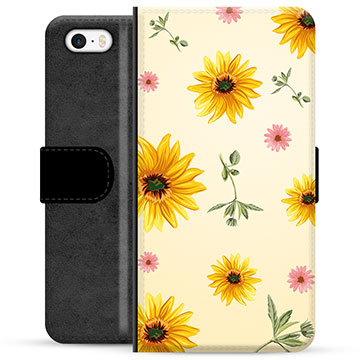 Étui Portefeuille Premium iPhone 5/5S/SE - Tournesol