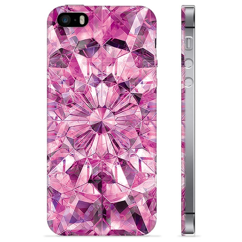 Coque iPhone 5/5S/SE en TPU - Cristal Rose