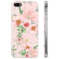 Coque iPhone 5/5S/SE en TPU - Fleurs à L'aquarelle