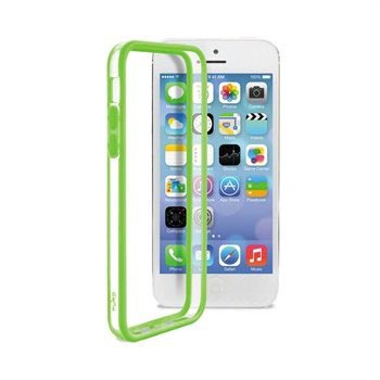 Bumper Puro pour iPhone 5C - Transparent / Vert