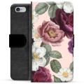 Étui Portefeuille Premium iPhone 6 / 6S - Fleurs Romantiques