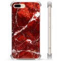 Coque Hybride iPhone 7 Plus / iPhone 8 Plus - Marbre Rouge