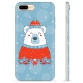 Coque iPhone 7 Plus / iPhone 8 Plus en TPU - Ours de Noël