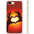 Coque iPhone 7 Plus / iPhone 8 Plus en TPU - Silhouette de Coeur