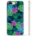 Coque iPhone 7 Plus / iPhone 8 Plus en TPU - Fleurs Tropicales