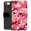 Étui Portefeuille Premium iPhone 7/8/SE (2020)/SE (2022) - Camouflage Rose