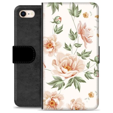 Étui Portefeuille Premium iPhone 7/8/SE (2020)/SE (2022) - Motif Floral