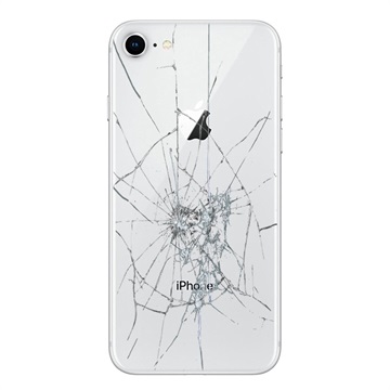 Réparation Cache Batterie pour iPhone 8 - Verre Seulement - Blanc