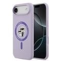 Coque iPhone Air en silicone liquide MagSafe Karl Lagerfeld Karl and Choupette - Violete