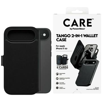 Étui portefeuille 2 en 1 iPhone Air PanzerGlass Care Tango - Compatible MagSafe - Noir
