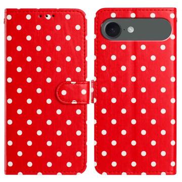 Étui portefeuille iPhone Air à motifs de pois - Rouge