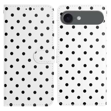 Étui portefeuille iPhone Air à motifs de pois - Blanc