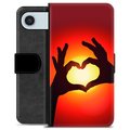 Étui Portefeuille Premium iPhone Air - Silhouette de Coeur