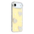 Coque hybride iPhone Air Amour étincelant et perle - Jaune