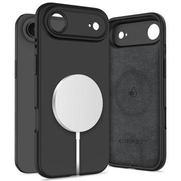 Coque iPhone Air en silicone liquide Tech-Protect - Compatible MagSafe - Noire