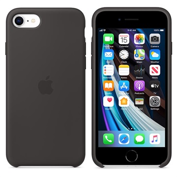 Coque iPhone SE (2020)/SE (2022) en Silicone Apple MXYH2ZM/A - Noir