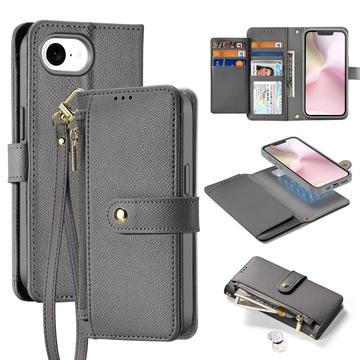 Étui portefeuille en cuir iPhone 16e avec couverture magnétique Dux Ducis Lawa