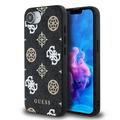 Coque iPhone 16e Guess 4G Peony - Compatible MagSafe - Noire