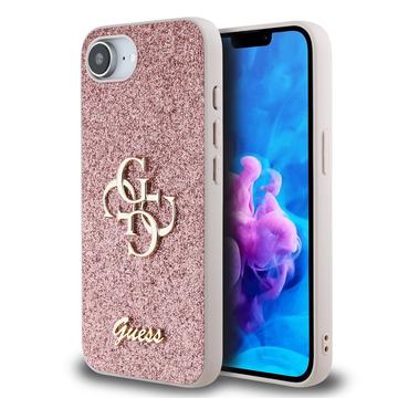 Coque iPhone 16e Guess Fixed Glitter 4G Metal Logo