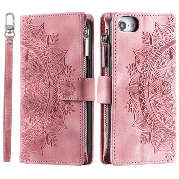 Étui Portefeuille iPhone 16e Mandala Série - Rose Doré