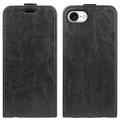 Étui à Rabat Vertical iPhone 16e avec Porte-Cartes - Noir