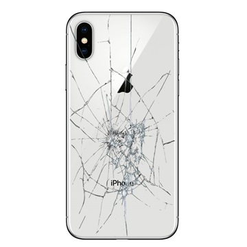 Réparation Cache Batterie pour iPhone X - Verre Seulement - Blanc