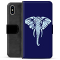 Étui Portefeuille Premium iPhone X / iPhone XS - Éléphant