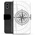 Étui Portefeuille Premium iPhone X / iPhone XS - Boussole