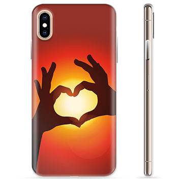 Coque iPhone X / iPhone XS en TPU - Silhouette de Coeur